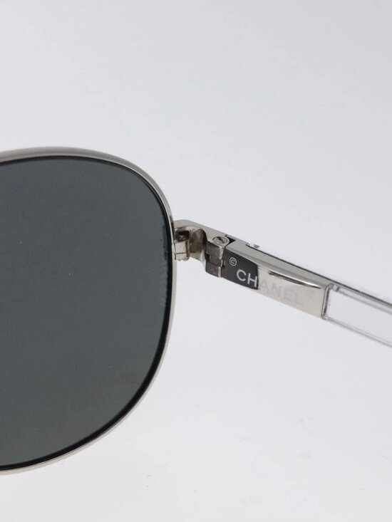 CHANEL Sunglasses metal Silver CC Auth ka2965 main image 8